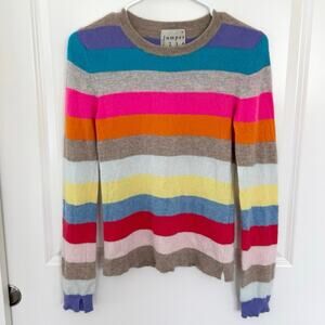 Colorful Striped Crew Neck Sweater by Jumper 1234